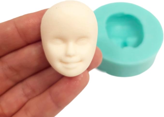 Doll face, princess face Flexible Silicone Molds Kawaii Polymer Clay Resin doll Chocolate mold Fondant NC035