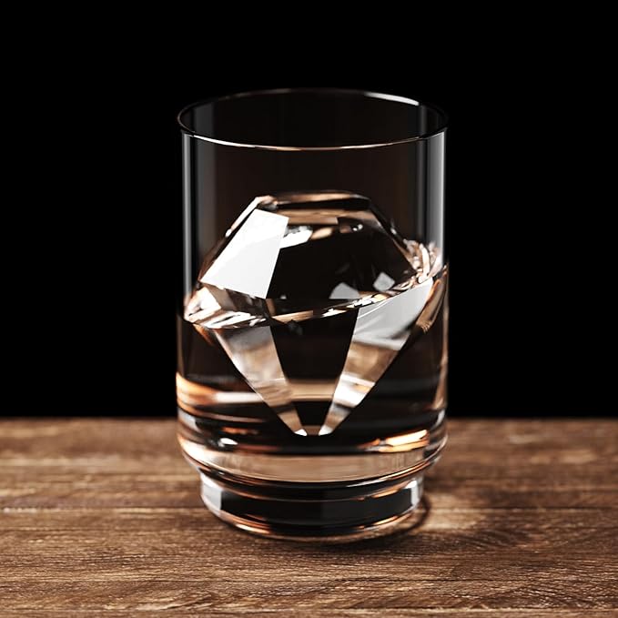 Clear Diamond Ice Cube Tray: Crystal Clear Ice Maker - Large Diamond Shape Ice Cube Maker for Whiskey Cocktails Bourbon
