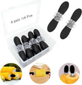Stainless Steel Corn Holders - 16Pcs/8 Pairs Black Corn Cob Holders, Interlocking Design Skewers for Home Cooking BBQ Parties Camping