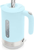 OVENTE 1.8L Electric Kettle, 1500W Fast Boiling Heater for Coffee or Tea, BPA Free, Easy to Fill Lid, Water Level Window, Auto Shut-Off, Boil-Dry Protection and Removable Filter, Blue KP413LBL