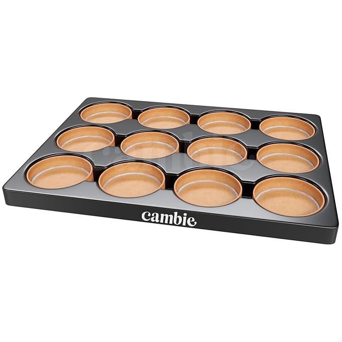 Cambie Square Vanilla Tart Shells, French Style Tart Shells, White Chocolate Coating (Round, 1 Count (Pack of 1))
