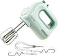 300W Compact Lightweight Electric Hand Mixer, with Powerful Quiet DC Motor for Baking, Cake, Brownies, Cookie Dough, Ideal for Home Kitchen (Green)