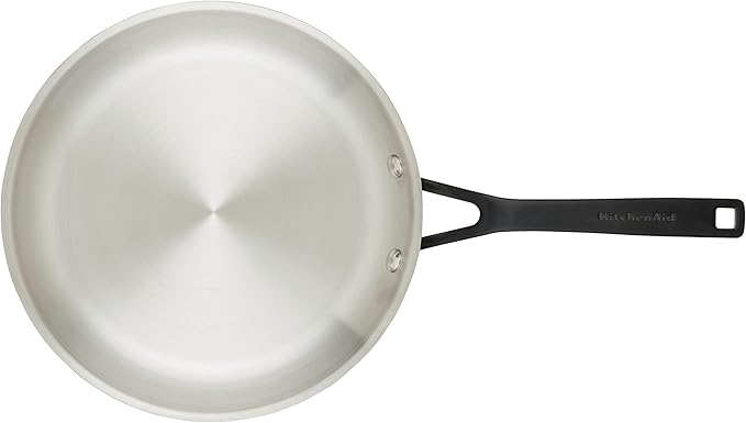 KitchenAid 30051 5-Ply Clad Polished Stainless Steel Frying Pan Set/Skillets, 8.25 Inch and 10 Inch - Polished Stainless Steel