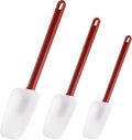Silicone Rubber Spoonulas Pack of 3 (9.5/14/16-Inch), Commercial Silicone Spoonulas, Commercial Rubber Spatulas, Commerical Spatulas for Baking, Resistant to 500℉, Dishwasher Safe & BPA-Free