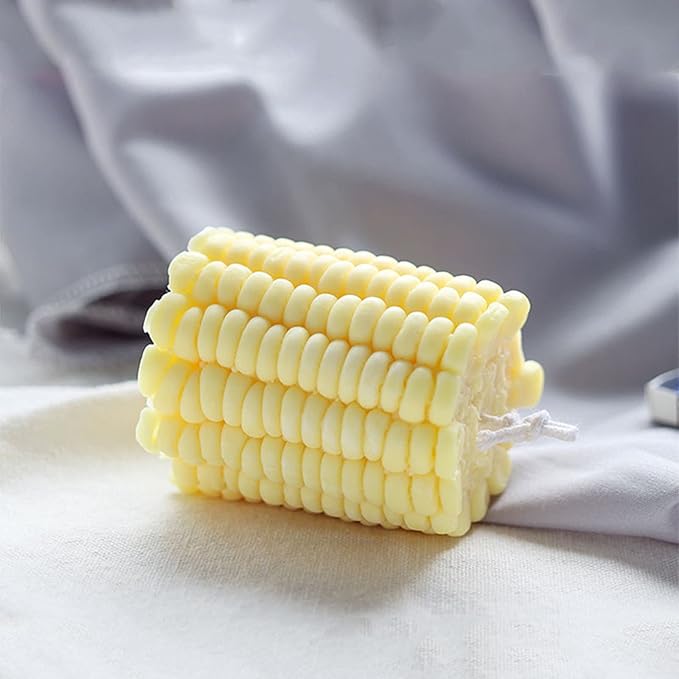 3D Corn Shape Cylinder Silicone Candle Molds Soap Mould Fondant Chocolate Cake Baking Mold for Epoxy Resin,Wax, Polymer Clay