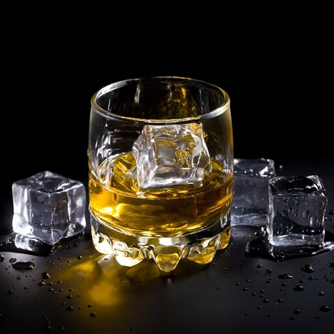 Ticent Ice Cube Trays Set of 2-Silicone Sphere Ice Ball Maker with Lid & Large Square Ice Molds for Whiskey, Cocktail & Brandy (Grey)