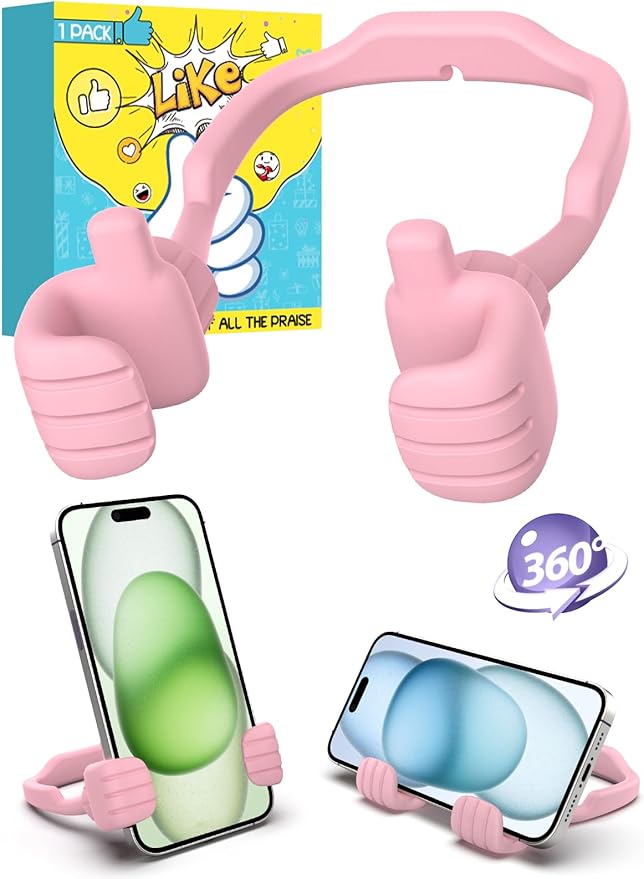 Cell Phone Stand Thumbs Up Lazy Phone Stand - Phone Holder 2025 College Graduation Gifts for Her Him Cellphone iPhone Stand for Desk Birthday Gifts for Teens Girls Boys Adults Women Men Wife