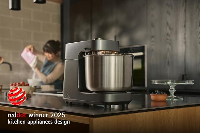 Ooni Halo Pro Spiral Mixer - Dough Stand Mixer with Attachments, 7.3 Quart Capacity and 58 Speed Settings - Charcoal Grey