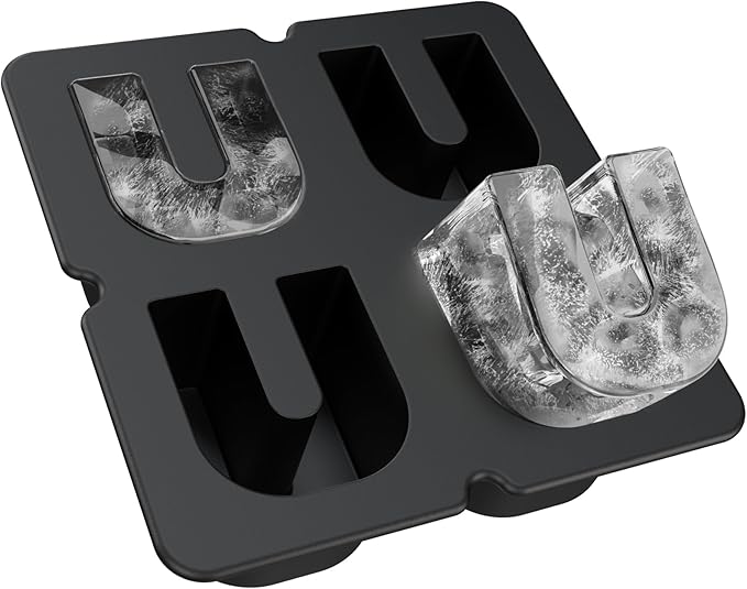Customized Letter U Ice Cube Mold -Letter Silicone Ice Mold for Custom Ice Cube Mold and Baking Chocolate and Crafting Letter Molds, Ice Cube Molds for Cocktails & Whiskey with Custom Letters