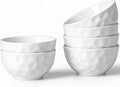 Porcelain Soup Bowls, 4.5 Inch Ice Cream Bowl, Kitchen Bowl Set, Fruit Bowls, Microwave and Dishwasher Safe, Set of 6