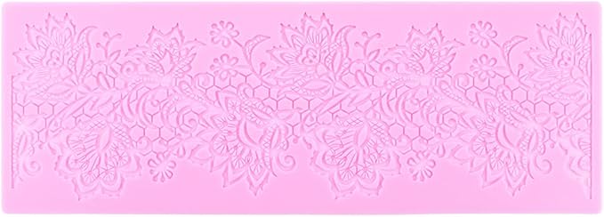Flower Embossing Candy Silicone Mold Lace Pattern Sugar Craft Cake Decoration, Lace Mat Wedding Cake Decoration Tool