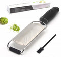 Cheese Grater Lemon Zester, Stainless Steel Grater Citrus Zester Tool for Parmesan Cheese Lemon, Ginger, Cheese, Nutmeg, Potato, Chocolate and Garlic, With Protective Cover-Black