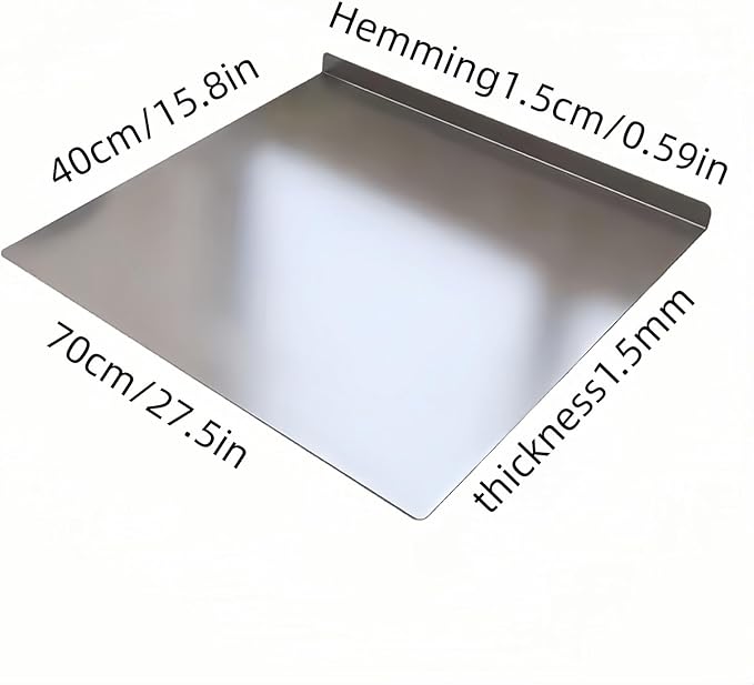 Large Stainless Steel Cutting Board,Suitable for Cutting Meat,Dicing,Vegetables,Fruits,Bread and Baking.ItIsConvenienttoClean,EasytoStoreandCan Be Washed in a Dishwasher (15.8 * 27.5in)