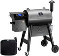 Z GRILLS Wood Pellet Grill Smoker with PID 3.0 Controller, 459 SQ.IN, 450°F Max Temperature, 8 in-1 BBQ Grill, LCD Screen, Meat Probes, Rain Cover, Backyard Camping Bake and Roast, 450E
