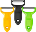 Vegetable Potato Peelers for Kitchen, Y Peeler for Apple Veggie Potatoes Fruits Carrot, Carbon Steel Blade 3-Pack Yellow/Black/Green