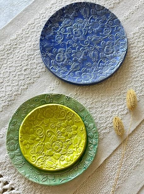 ECHO Embossing Rolling Pin with Ornamental Bloom Pattern – Dough and Clay Roller for Embossed Cookies and Pottery - Cookie and Ceramic Stamp - Baking Gifts for Women by Algis Crafts