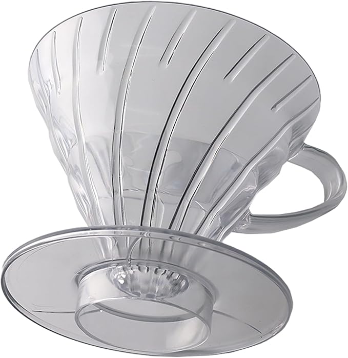 Pour Over Coffee Maker, Single Cup Coffee Dripper, Manual Porcelain Slow Brewing Accessories for Travel, Camping, Office, Home, Cafe, Coffee Gifts (Clear, Large)