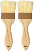Pastry Brush,2 inch Basting Brush for Cooking and Baking,Natural Bristle Food Brush for Oil & Sauce,No Bristles off,Easy Clean,Durable Kitchen Marinade Butter Culinary Utensil (2 Pack)