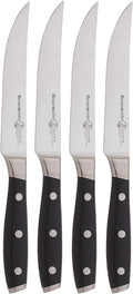 Messermeister Avanta 5” Fine Edge Steak Knife Set - German X50 Stainless Steel - Rust Resistant & Easy to Maintain - Includes 4 Steak Knives