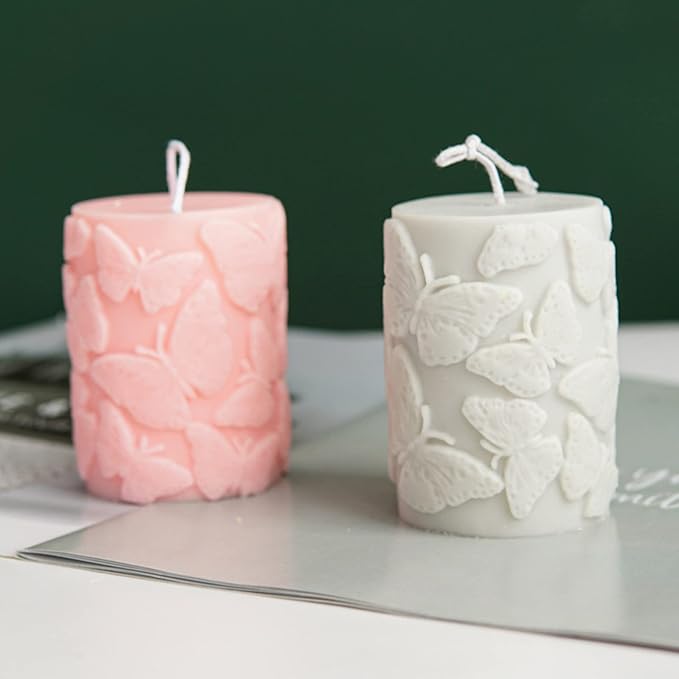 3D Silicone Candle Soap Mold, Fondant Chocolate Baking Molds,Polymer Clay Casting Mould for Candle Making (Butterfly)