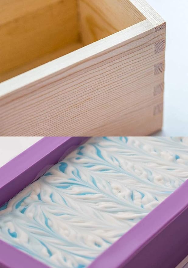 Silicone soap molds -Soap Cutting Tool Set Wooden Bamboo (+Shrink Wrap Bags 2)