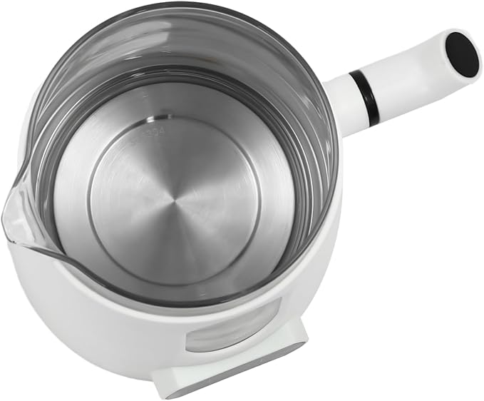 Electric Kettle,Temperature Control Glass Tea Maker LCD Display,Water Boiler & Heater With 360° Swivel Base and 6 Different Kinds of Functions For Coffee,Tea,Milk,Water,Hot Chocolate (White)