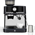 Garvee 20 Bar Pressure Espresso Machine with Grinder, 1.5L Removable Water Tank, Milk Frother Steam Wand for Latte/Cappuccino (BLACK,20Bar,With Grinder)