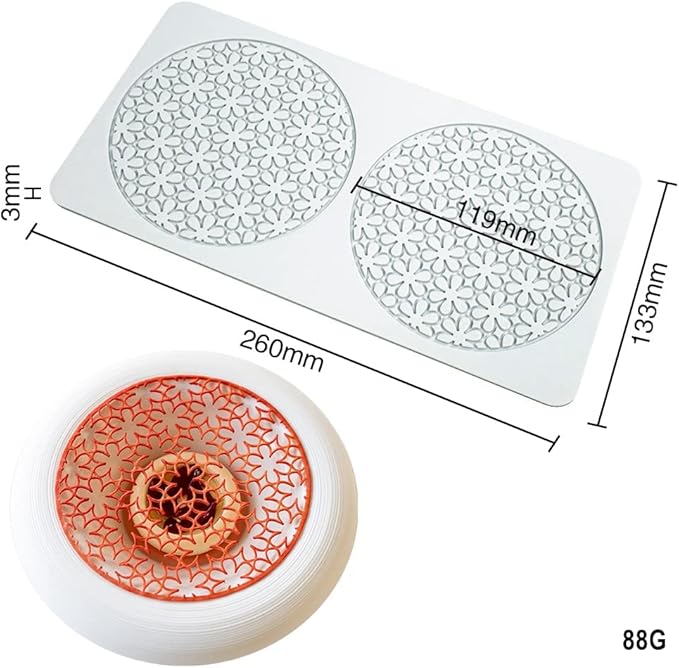 Hollow Leaf Silicone Mold Chocolate Candy 3D Hollow Leaf Candy Mold Food Cooking Meals Decorations Fondant Mold Polymer Clay Molds (Flower Net P_10.4x5.32x0.12inch)