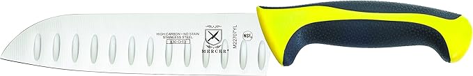 Mercer Culinary Millennia Colors 5-Piece Magnetic Board Set with Yellow Handles, Bamboo