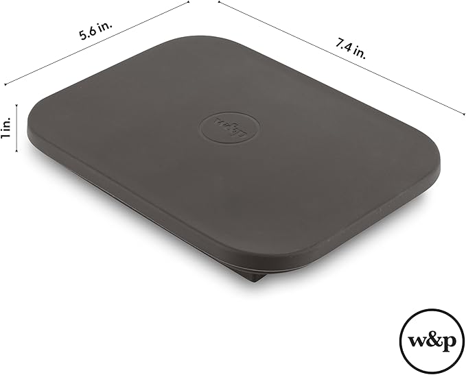 W&P Peak Silicone Water Bottle Ice Tray w/ Protective Lid | Charcoal| Easy to Remove Ice | Food Grade Premium Silicone | Dishwasher Safe, BPA Free