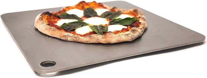 ThermiChef 16" by 16" Pizza Steel (3/8" Deluxe Thickness) - Multipurpose Cooking Steel for Ovens & Grills - Made in the USA