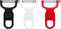 Vegetable Peeler, Swiss Made Sharp Peelers for Kitchen, Set of 3 Y Peeler for Potatoes, Apple Peeler, Vegetables, Fruits, Carbon Blade, Dishwasher Safe