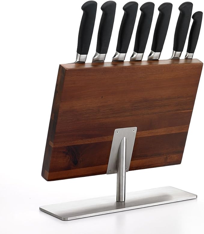 Mercer Culinary Genesis 8-Piece Magnetic Board Knife Set, 14 1/8 x 10 1/4, 13 inch high, Stainless Steel