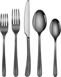 Artaste Rain II Forged 18/10 Stainless Steel (Black (Service for 4), (Flatware 20-Piece Set))