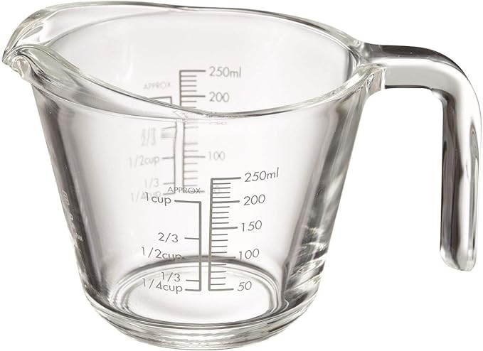 HARIO MJP-250-GR Measuring Cup, 8.5 fl oz (250 ml), Practical Capacity, 8.5 fl oz (250 ml), Gray, Made in Japan