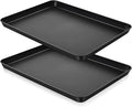 P&P CHEF 16 Inch Baking Cookie Sheet Pan, Carbon Steel Oven Tray, Non Stick Bakeware for Cooking Baking Bread Meat Vegetables, Sturdy & Healthy, Easy Clean, 2Pcs