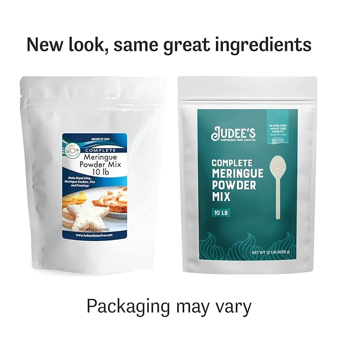 Judee's Gluten Free Complete Meringue Powder Mix - Gluten-Free Egg Substitute - Cookie Decorating Supplies for Cookie Icing - Make Meringue Treats - 160 Oz