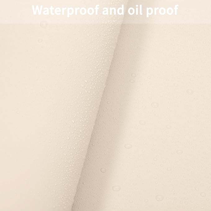 Leather Table Cover,1.8mm Thick,17x72 Inch Desk Cover,Dresser Cover Top,Dresser Protector Top,Dresser Cover,End Table Cover.(Off White+Light Gray,17x72)
