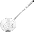 Hiware Solid Stainless Steel Spider Strainer Skimmer Ladle, Kitchen Utensils Wire Strainer Pasta Spoon, 7 Inch