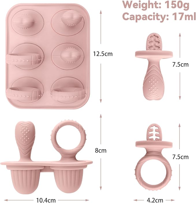 Silicone Baby Popsicle Molds with Sticks, Mini Popsicles Molds for Babies Breastmilk Popsicle Molds for Teething Relief, Frozen Treats Maker Popsicle Maker Ice Pop Mold for Toddlers Kids