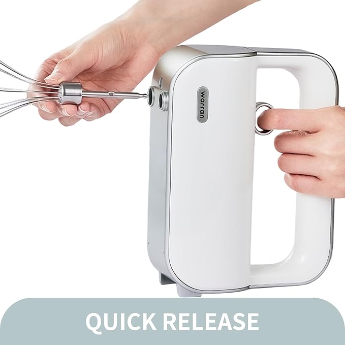 4-in-1 Electric Hand Mixer for Baking, Cooking and Coffee Drinks（Light Olive Green）