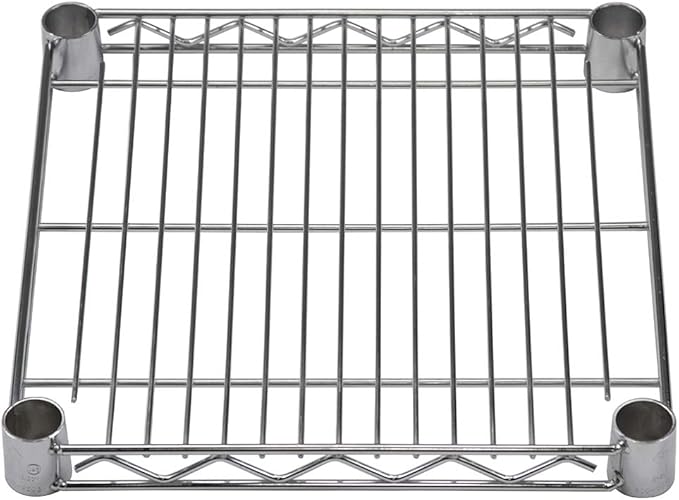 Shelving Inc. 14" d x 14" w Chrome Wire Shelving with 2 Tier Shelves, Weight Capacity 800lbs Per Shelf