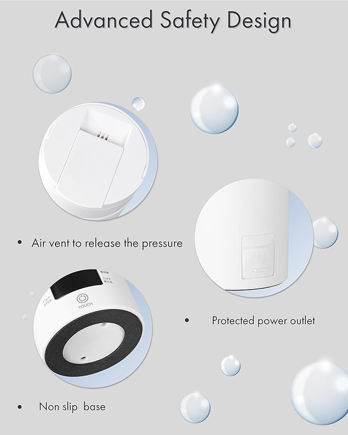 Travel Kettle Lift Lid for Hot Water on the Go 450ml – Small Portable Mini Electric Kettle – 4 Smart Temp Presets – Auto Shut-Off – Leak-Resistant – Stainless Steel BPA-Free 304