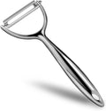 LIIGEMI Effortless Y Peeler with Sharp Stainless Steel Blades for Apples, Cucumbers - Ergonomic Handle for Easy Potato Eye removal, Perfect for Cooking Enthusiasts and Kitchen Novices（silvery）