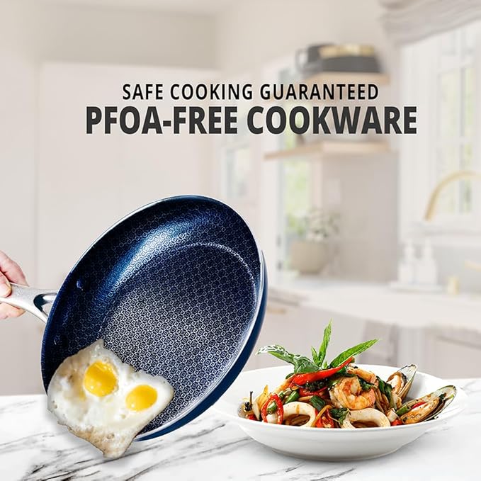THE COOK'S COMPANY Non-Stick Frying Pan - Premium Skillet for Everyday Cooking, Nonstick Pan for Easy Cleanup, Durable Pan for Versatile Cooking Needs (Size: 11inch)