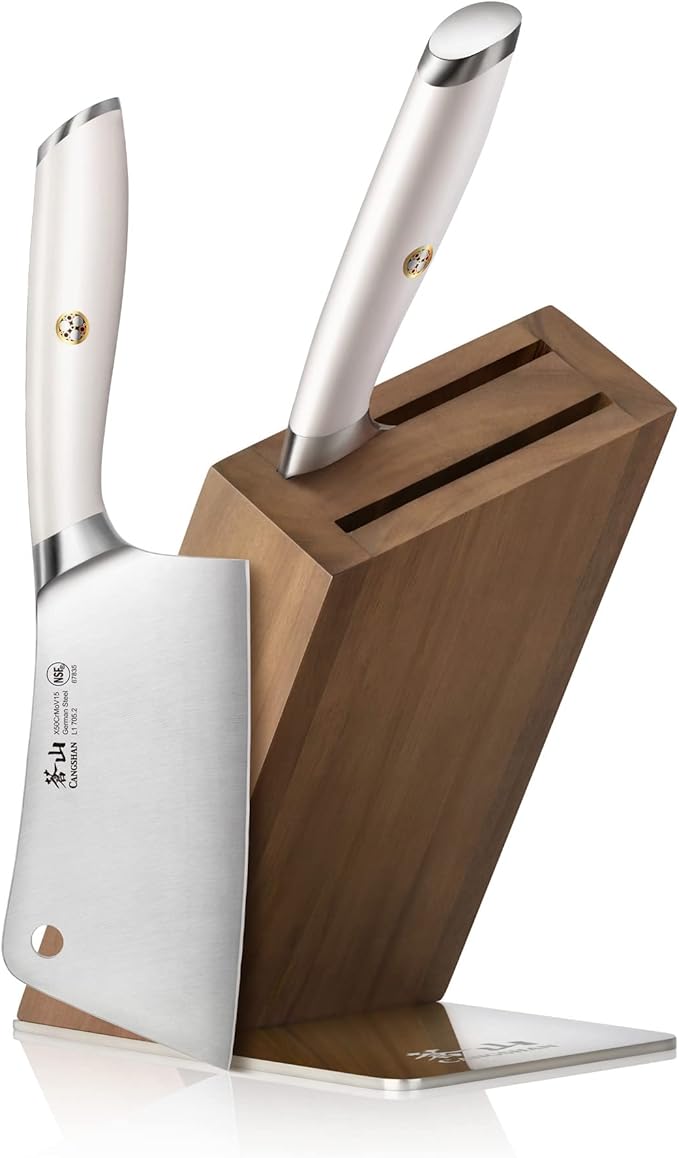 Cangshan L1 Series 3-Piece HUA Cleaver Knife Block Set, Forged German Steel, 1027518