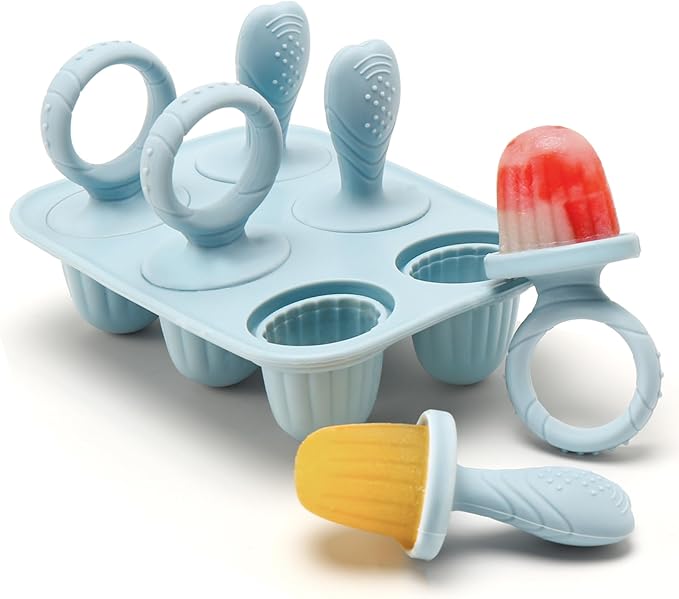 Silicone Baby Popsicle Molds with Sticks, Mini Popsicles Molds for Babies Breastmilk Popsicle Molds for Teething Relief, Frozen Treats Maker Popsicle Maker Ice Pop Mold for Toddlers Kids