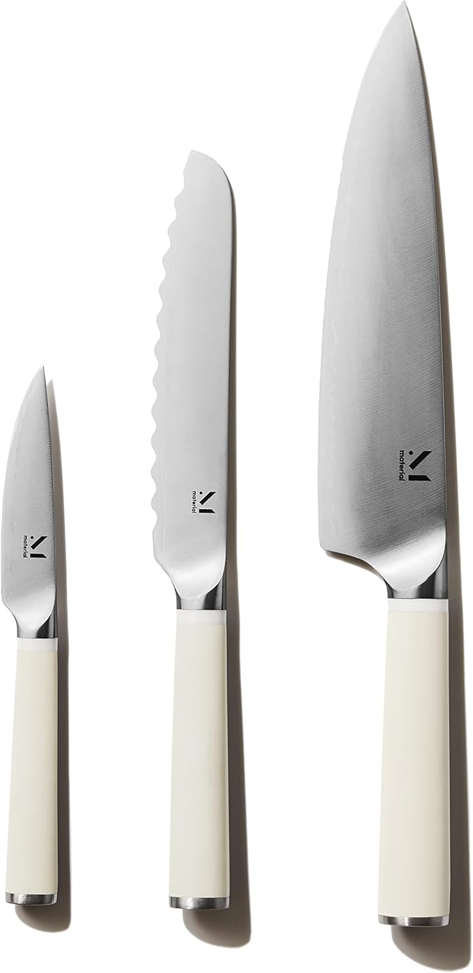 MATERIAL Knife Trio + Stand (Cool Neutral/White Ash)