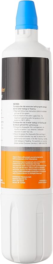 INSINKERATOR F-1000 Under Sink Water Filter Replacement Cartridge for INSINKERATOR Water Filtration System, Chlorine Filter, White