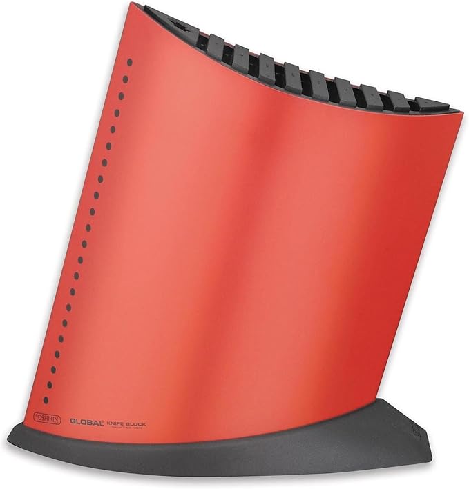 Global, Red GKB-52/CR, 10 Slot Knife Block, Medium